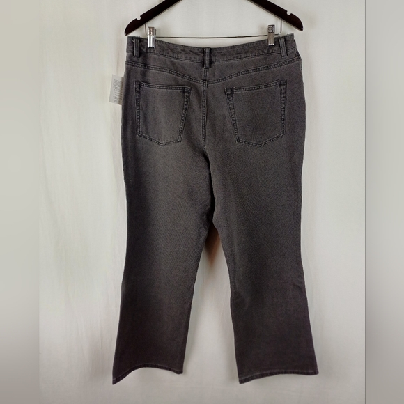 NWOT Quacker Factory Jeans Bootcut Dream Jeannes Charcoal Grey Sz 14 A210151 - Picture 8 of 8